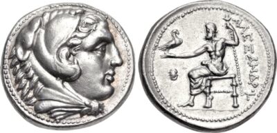 Alexander the Great Silver Decadrachm Coin