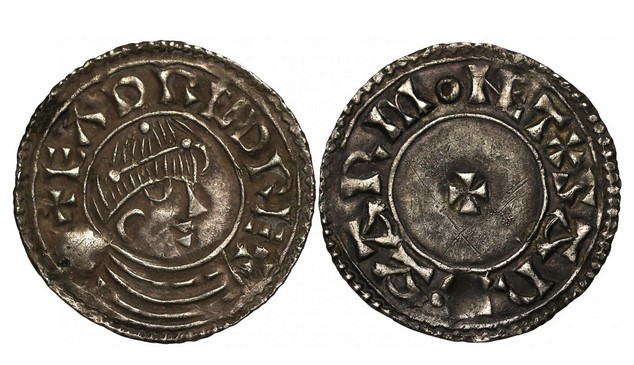 Eadred Crowned Bust Silver Penny Coin