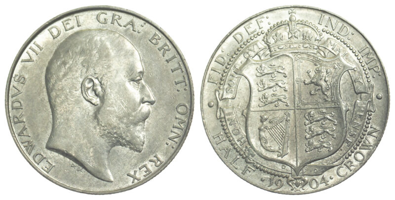 Edward VII 1905 Silver Half Crown