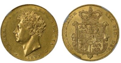 1828 George IV Gold Sovereign Coin