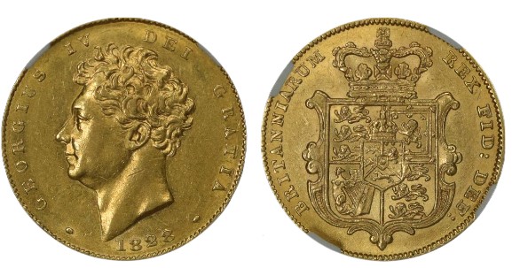 1828 George IV Gold Sovereign Coin