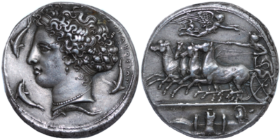 Syracuse Silver Decadrachm Coin