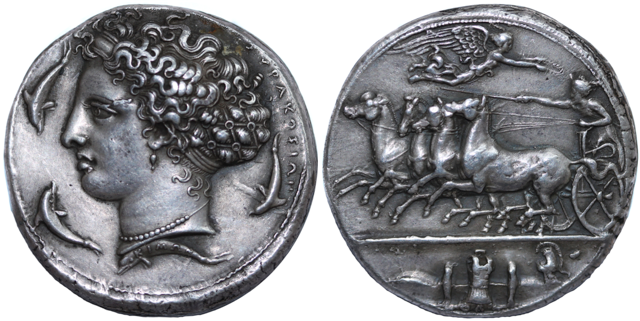 Syracuse Silver Decadrachm Coin