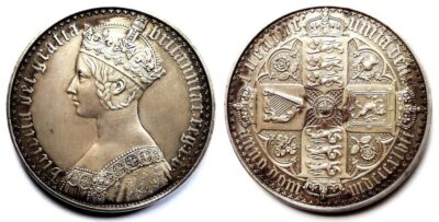 1847 Victoria "Gothic" Silver Crown Coin