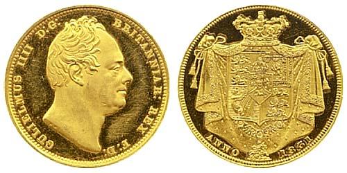 William IV Gold Two Pounds Coin